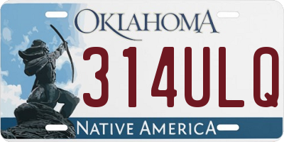 OK license plate 314ULQ
