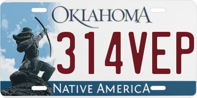 OK license plate 314VEP