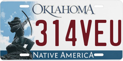 OK license plate 314VEU