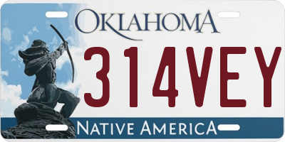 OK license plate 314VEY