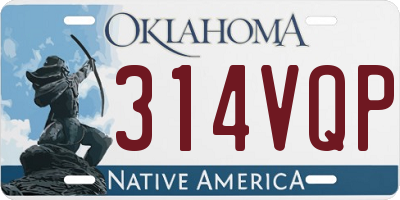 OK license plate 314VQP