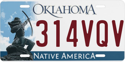 OK license plate 314VQV