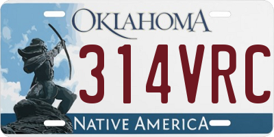 OK license plate 314VRC