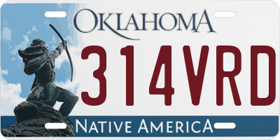 OK license plate 314VRD