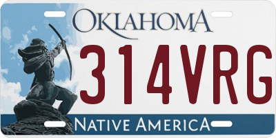 OK license plate 314VRG