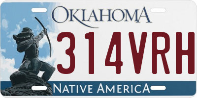 OK license plate 314VRH