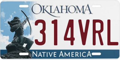 OK license plate 314VRL