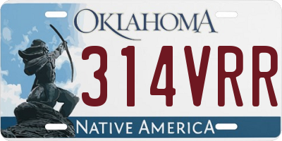 OK license plate 314VRR