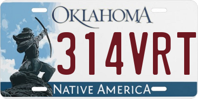 OK license plate 314VRT