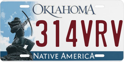 OK license plate 314VRV