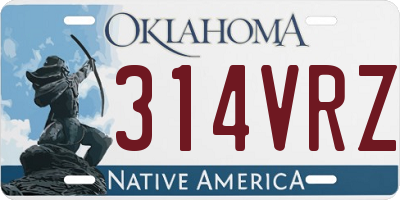 OK license plate 314VRZ