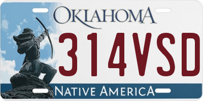 OK license plate 314VSD