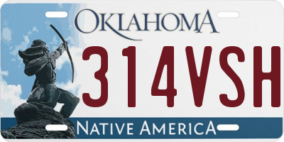 OK license plate 314VSH