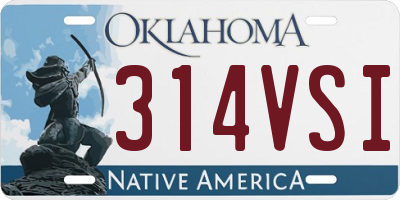 OK license plate 314VSI