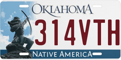 OK license plate 314VTH