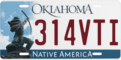 OK license plate 314VTI