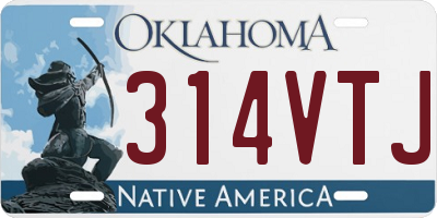 OK license plate 314VTJ