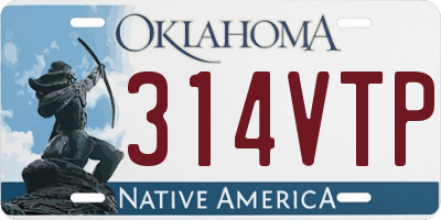 OK license plate 314VTP