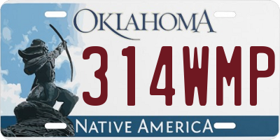 OK license plate 314WMP