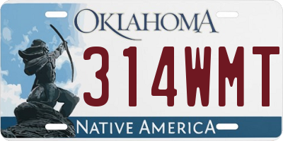 OK license plate 314WMT
