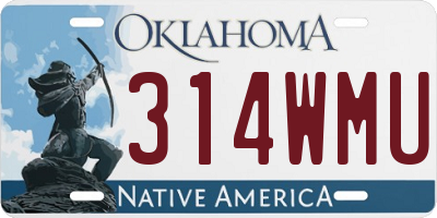 OK license plate 314WMU