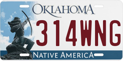 OK license plate 314WNG