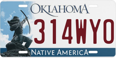 OK license plate 314WYO