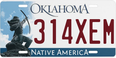 OK license plate 314XEM