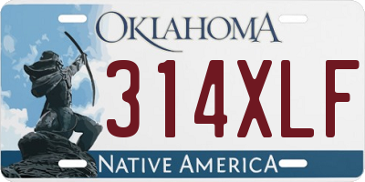 OK license plate 314XLF