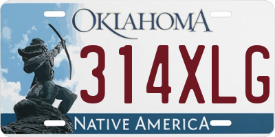 OK license plate 314XLG