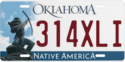 OK license plate 314XLI