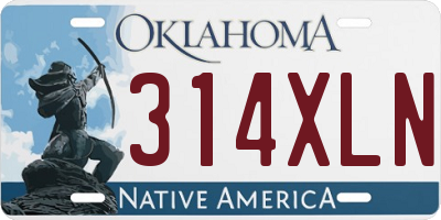 OK license plate 314XLN