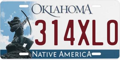 OK license plate 314XLO