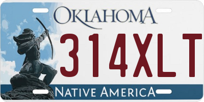 OK license plate 314XLT