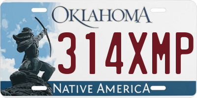 OK license plate 314XMP