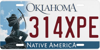 OK license plate 314XPE