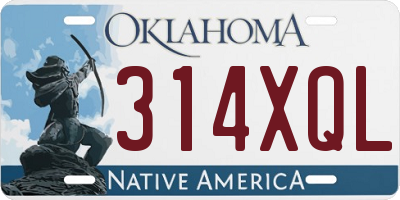 OK license plate 314XQL