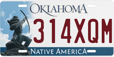 OK license plate 314XQM