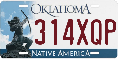 OK license plate 314XQP