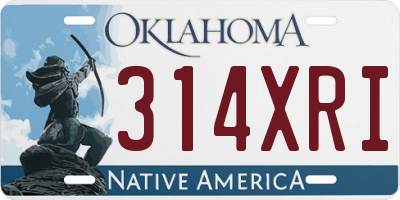 OK license plate 314XRI