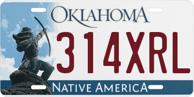 OK license plate 314XRL