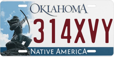 OK license plate 314XVY