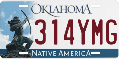 OK license plate 314YMG