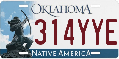OK license plate 314YYE
