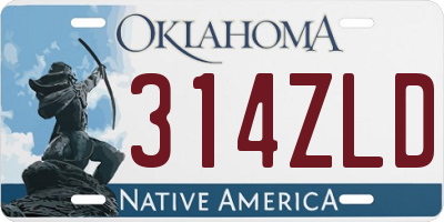 OK license plate 314ZLD