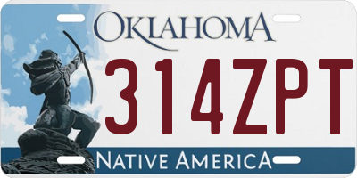 OK license plate 314ZPT