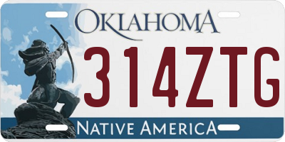 OK license plate 314ZTG