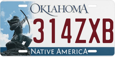 OK license plate 314ZXB