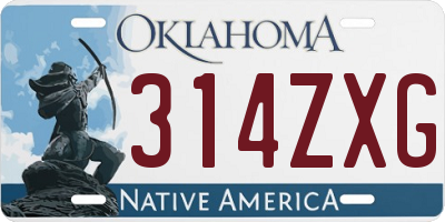 OK license plate 314ZXG