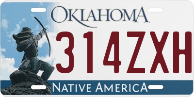 OK license plate 314ZXH